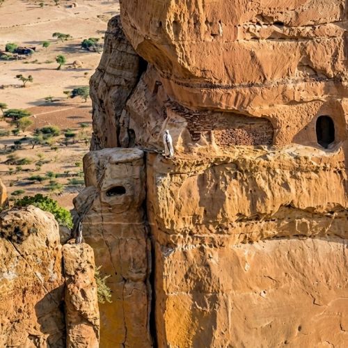 Abuna Yemata Guh: the church carved into the cliff that is reached barefoot, in Ethiopia.