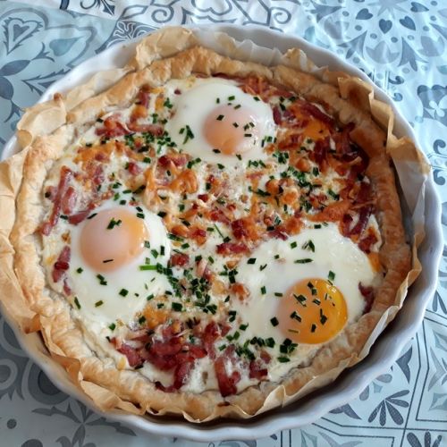 Breakfast pie: an easy recipe
