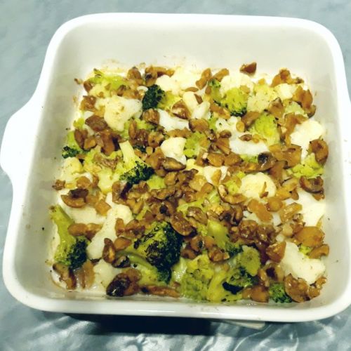 Broccoli and chestnut gratin: a healthy recipe without lactose