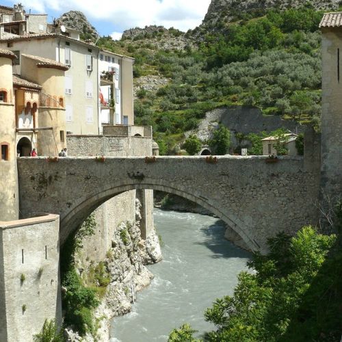 Entrevaux: one of the most beautiful villages in France in Haute Provence.
