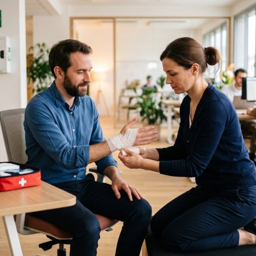 First aid equipment in businesses and public establishments: what is mandatory.
