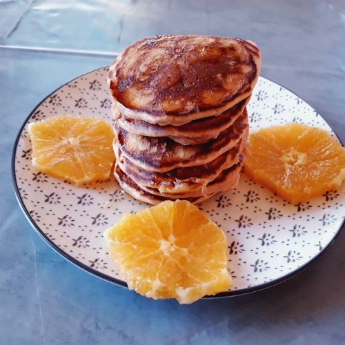 Orange pancakes: a very easy recipe