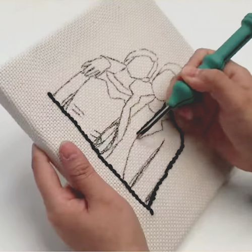 Punch needle: a trendy embroidery technique.