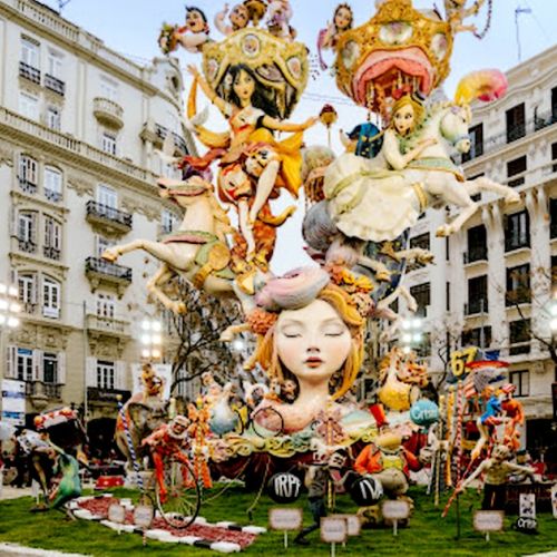 The Fallas of Valencia in Spain: a large popular festival