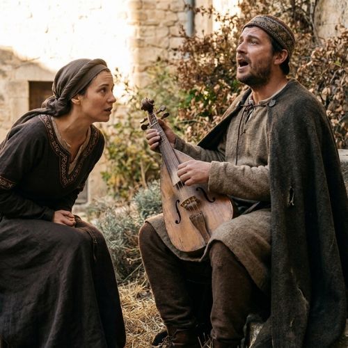 Troubadours: the Occitan poets who invented courtly love.