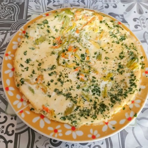 Zucchini flower omelette: an easy recipe