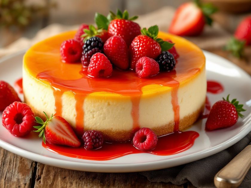Delicious Cheese Cake with Saint-Moret and Ginger
