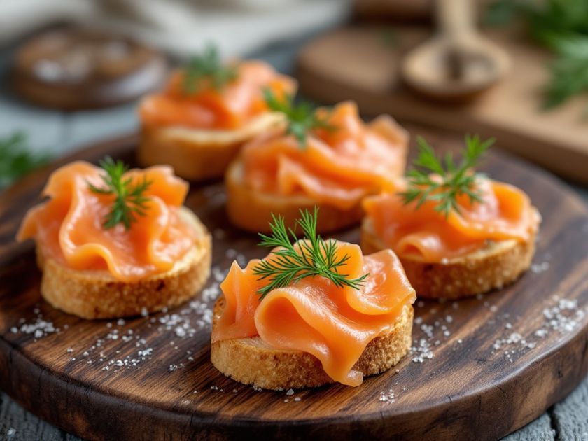 Gourmet Smoked Salmon Toasts