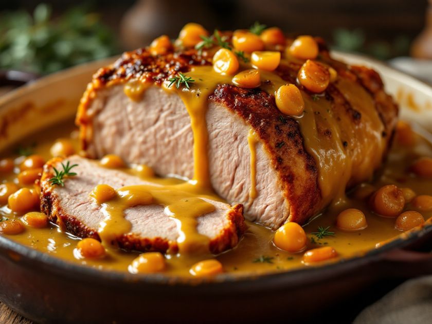 Pork Roast with Mustard in Dutch Oven: Tasty Recipe
