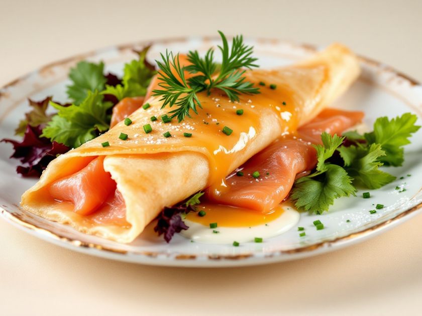 Smoked Salmon Crepe Parcels