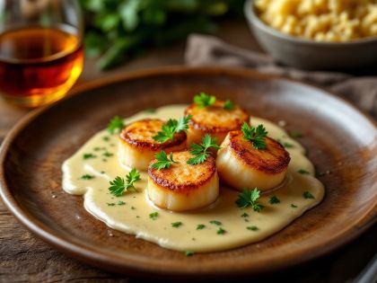 Scallops with Cognac: Quick and Tasty Recipe