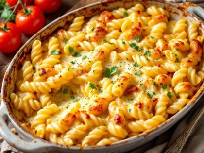 Easy and Inexpensive Creamy Pasta Bake