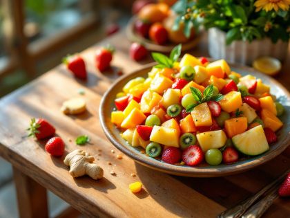 Refreshing Rum and Ginger Fruit Salad Sauce