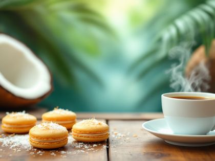 Easy and Quick Coconut Macarons