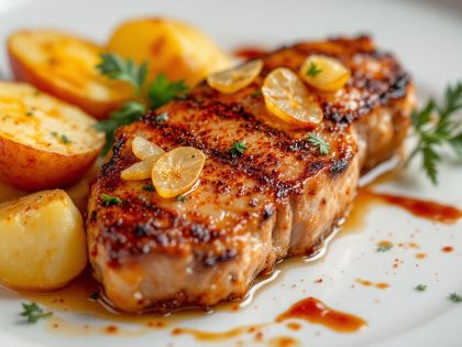 Spiced Duck Breast with a Duo of Gourmet Sautéed Apples