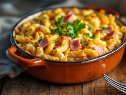 Delicious and Comforting Ham Pasta Gratin