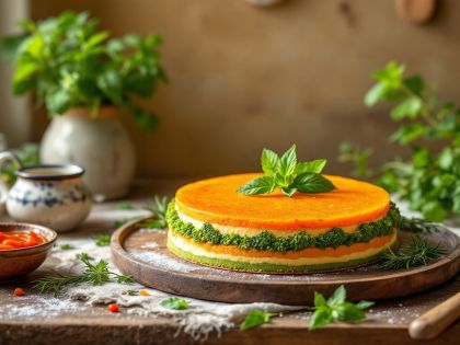 Colorful Vegetable Flan with Vermouth