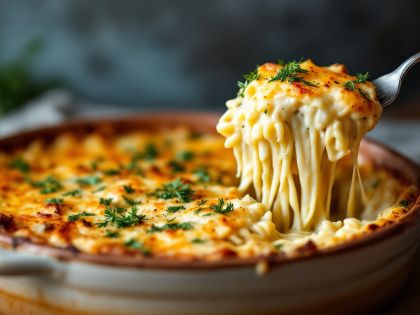 Delicious and Spicy Smoked Salmon Pasta Gratin