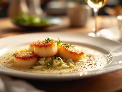 Recipe for Scallops with Endive and Leek Fondue