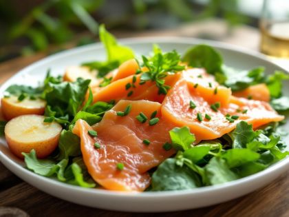 Smoked Salmon and Lamb's Lettuce Salad: Fresh and Nutritious Recipe