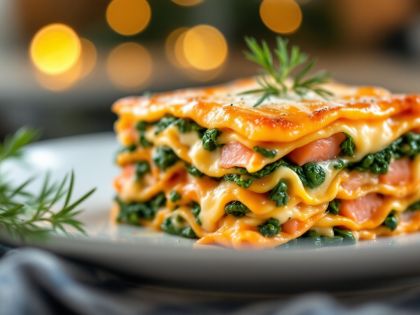 Delicious Salmon and Spinach Lasagna