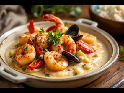 Tasty Seafood Gratin