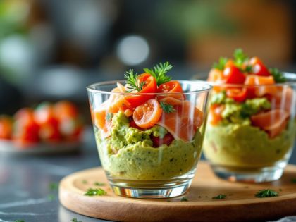 Guacamole and Smoked Salmon Verrine: A Refreshing Starter