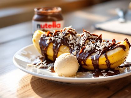 Hot Banana with Nutella and Coconut – Quick Dessert